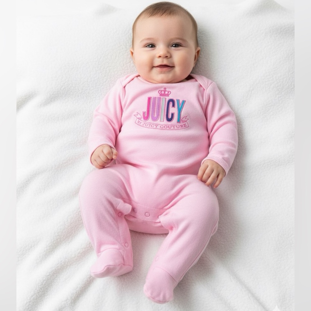 JUICY COUTURE Baby Girl Newborn Onesie